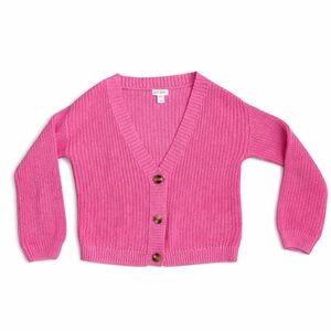 Cat & Jack Girls Pink Knit Cardigan Size S (6/7) Excellent Condition
